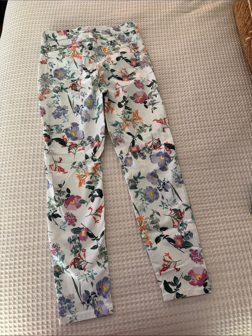 Buffalo David Bitton White Floral Skinny Jeans